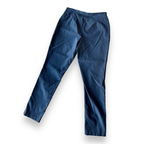 CALVIN KLEIN DARK BLUE PATTERNED PONTE SKINNY PANTS  SIZE XS - Picture 9 of 9